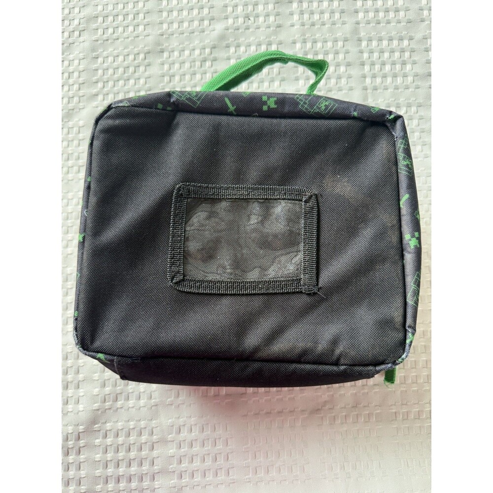 MINECRAFT CUBE CREEPER Lunch Box BPA-Free Insulated Tote Bag - Picture 2 of 4
